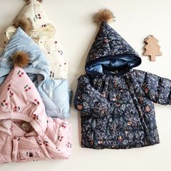 兒童白鴨絨羽絨服小童kuling精靈帽棉衣男童女童寶寶冬季棉服外套