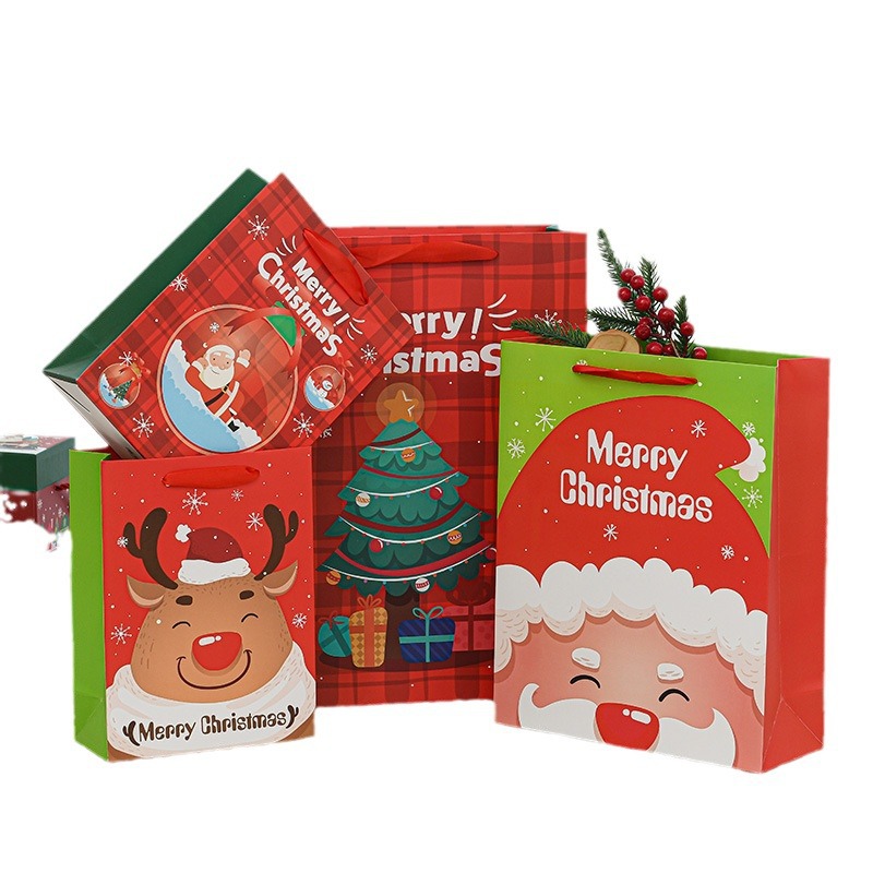 Bolsa de regalo de Navidad nuevo embalaje de regalo de comercio exterior fiesta de fiesta bolsa de papel bolsa de regalo de Navidad bolso de mano