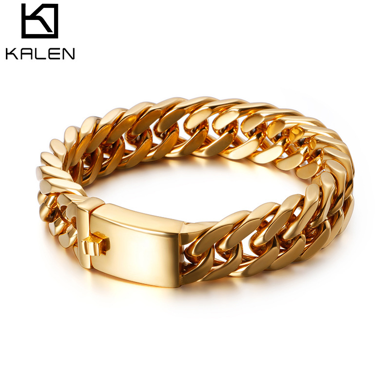 fashionable golden bracelet stainless steel