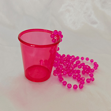 Vasos Pequeños para Fiesta — Mini Shots “Bride to Be” con Cadena de Perlas (Halloween/Bachelor)