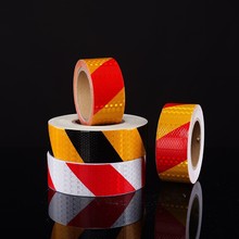 晶彩格斜纹反光胶带安全地标消防警戒线道路地面警示高亮反光条