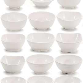 A5密胺小碗火锅店餐厅调料碗白色仿瓷塑料米饭碗快餐汤碗粥碗商用