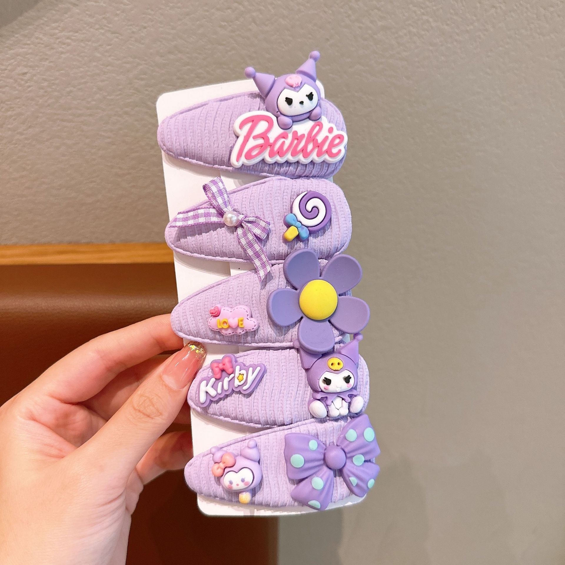 KULOMI Kids Hairpin Set Cute Sanli Pantalones Pequeñas Niñas Pequeñas Pequeñas