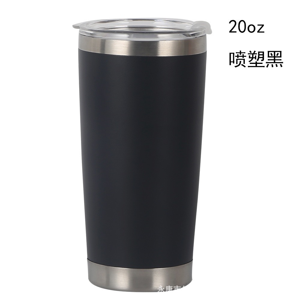 Ventas transfronterizas calientes 304 taza de aislamiento térmico de acero inoxidable de doble vacío de 20oz taza de aislamiento térmico portátil de automóviles de hielo