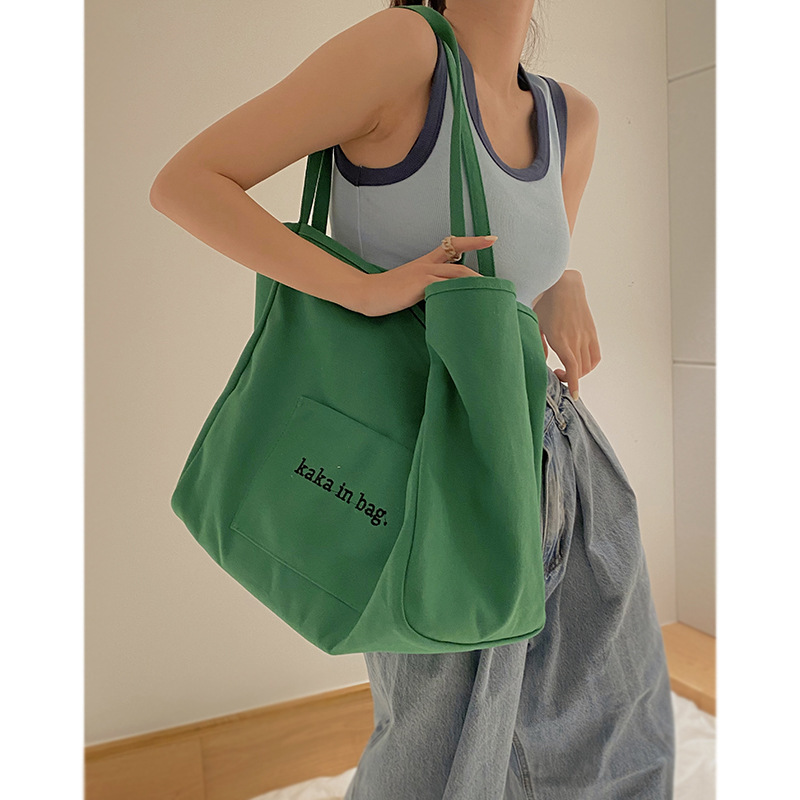 Casual Canvas Bag Women's Summer 2021 New Fashionable Tote Bag All-match Ins Large Capacity Bag Shopping Bag
