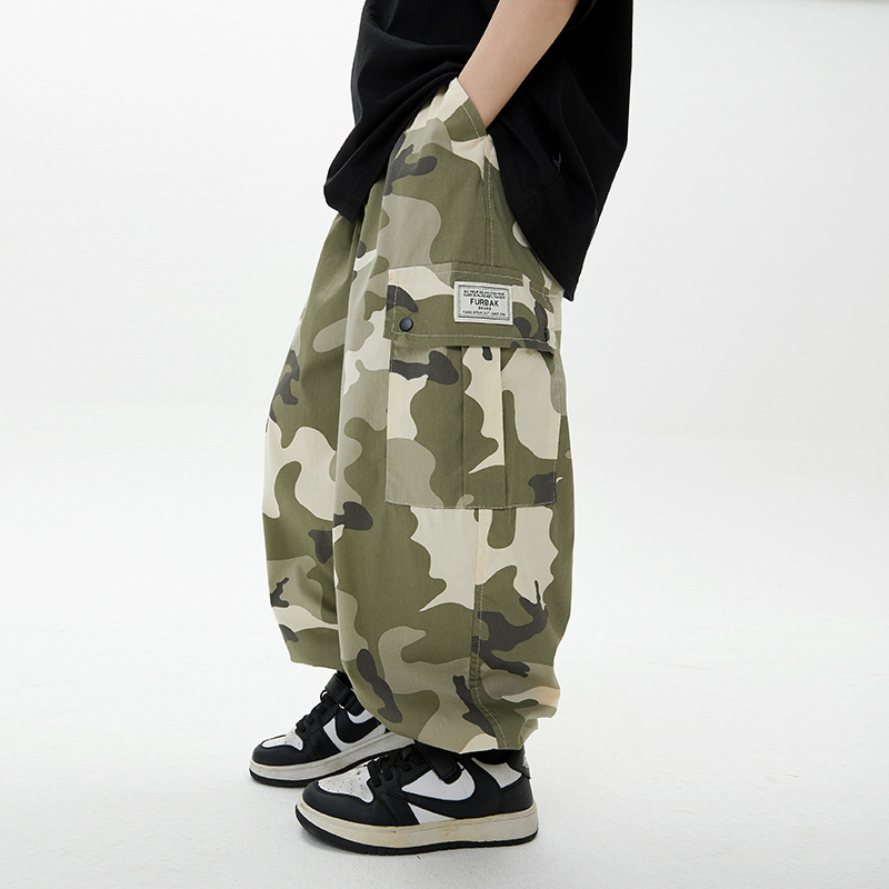 Boys Autumn Camouflage Trousers Image 2