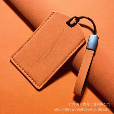 Cover Protective Case Card Holder Car key bag - rice-car-logo-orange-leather-rope