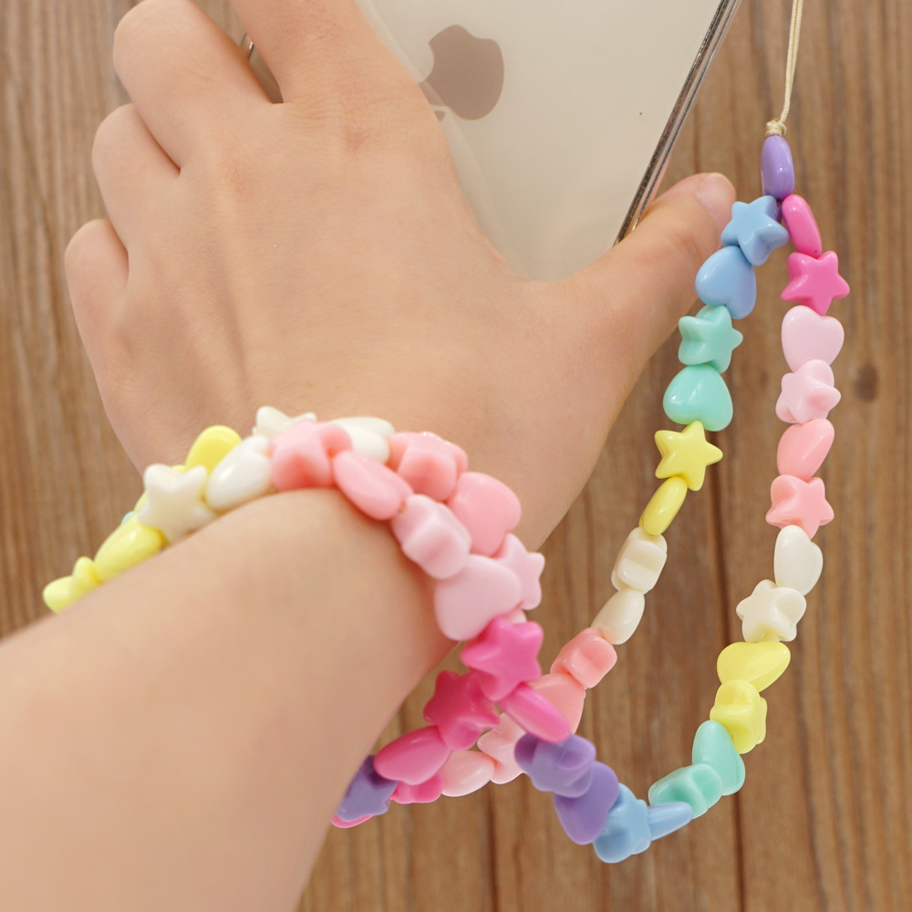 ethnic fashion mixed color beads mobile phone chainpicture1