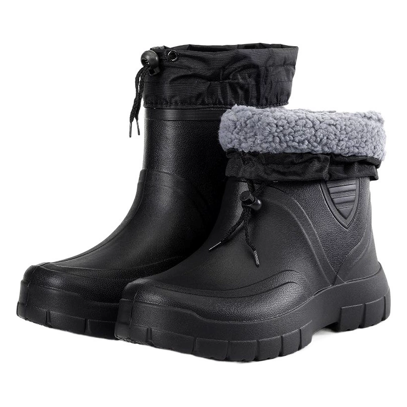 Aote, ступенчатая защита от дождя, резиновые сапоги из ЭВА 901, хлопковые мужские резиновые сапоги с низким берцем на флисовой подкладке, легкие трехозащитные туфли для защиты труда, резиновая обувь