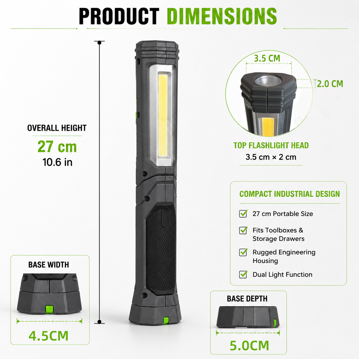 In-Stock 2026 New Model Led Car Repair Light Outdoor Emergency Car Repair Light Rechargeable Magnetic Cob Car Work Light