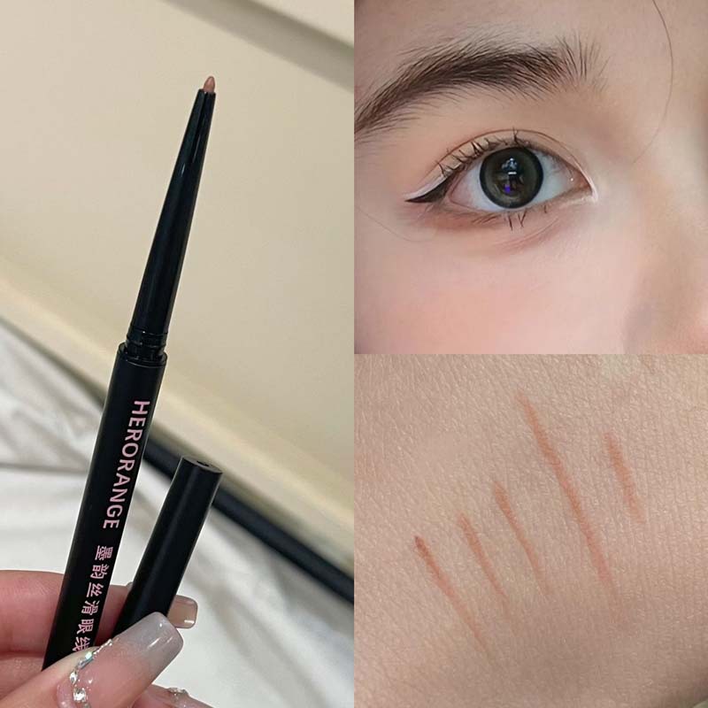 HERORANGE ink silk smooth eyeliner, color suave, maquillaje fino, no es fácil de desvanecerse, delineador de ojos novato