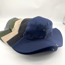 跨境爆款帽子渔夫帽户外登山防晒时尚批发大头围布帽遮阳男女披肩