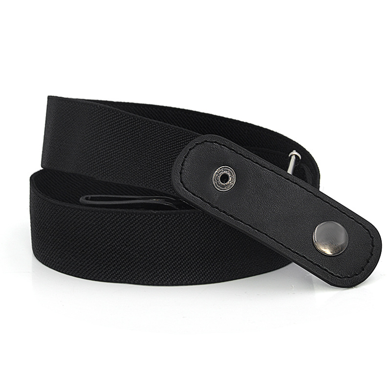 Cinturón perezoso invisible sin costuras estilo ins banda elástica cinturón sin punzonado cinturón de jeans para mujer