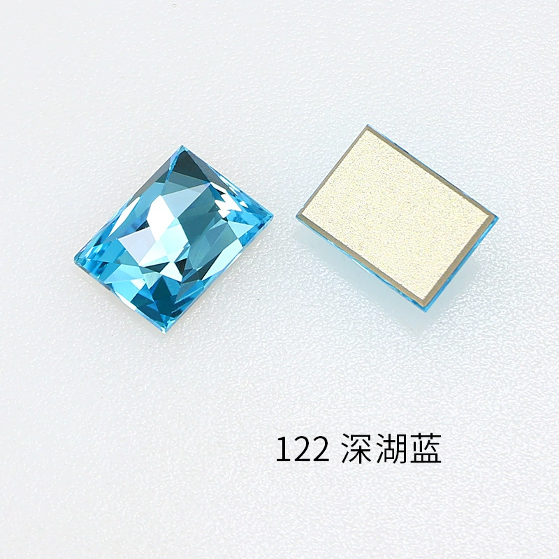 Dongzhou кристалл 14×10 мм без отверстия, прямоугольный цвет, супер яркий, посеребренная плоская основа, кадр K9 кристаллы для одежды, diy аксессуары