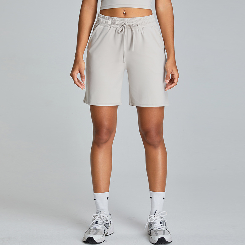 Nuevos pantalones cortos casuales ligeros y sueltos de pulsación de cuerda de mujer pantalones de ejercicio al aire libre transpirables pantalones cortos deportivos de secado rápido