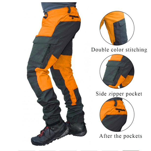 Pantaloni da uomo Nuovi pantaloni da lavoro colorati multitasche per sport all'aria aperta per il tempo libero e slim fit K262_voghion.com