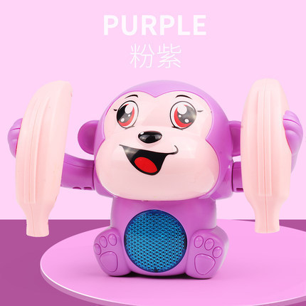 Voice controlled tumbling monkey baby learns to crawl and somersault little monkey electric doll tumbling monkey stall toy wholesale