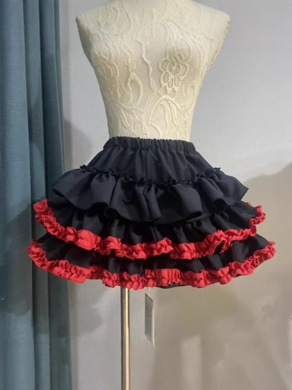 芭蕾风蓬蓬蛋糕裙女装夏季新款设计感松紧高腰显瘦防走光A字短裙|undefined