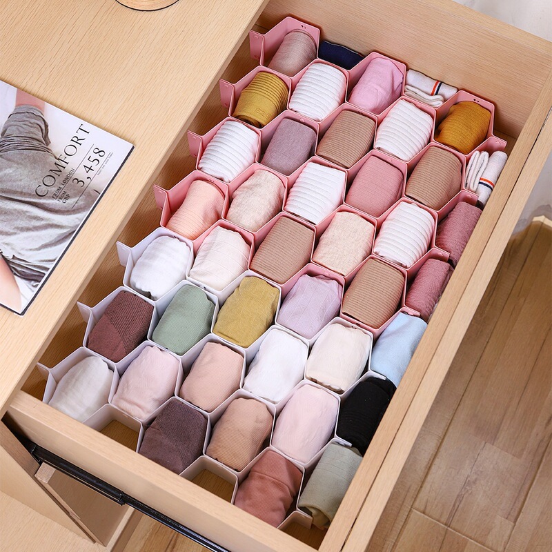 Honeycomb drawer divider board, wardrobe sock and underwear partition piece, honeycomb grid divider box, storage magic tool Honeycomb drawer divider board, wardrobe sock and underwear partition piece, honeycomb grid divider box, storage magic tool