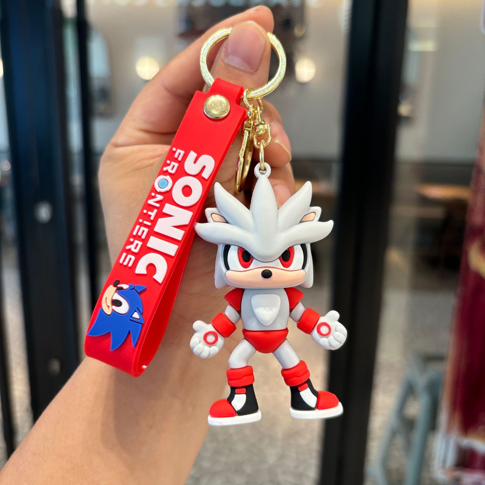 Dibujos animados epoxi Sonic Sonic moda llavero de coche pareja bolso colgante pequeño regalo llavero