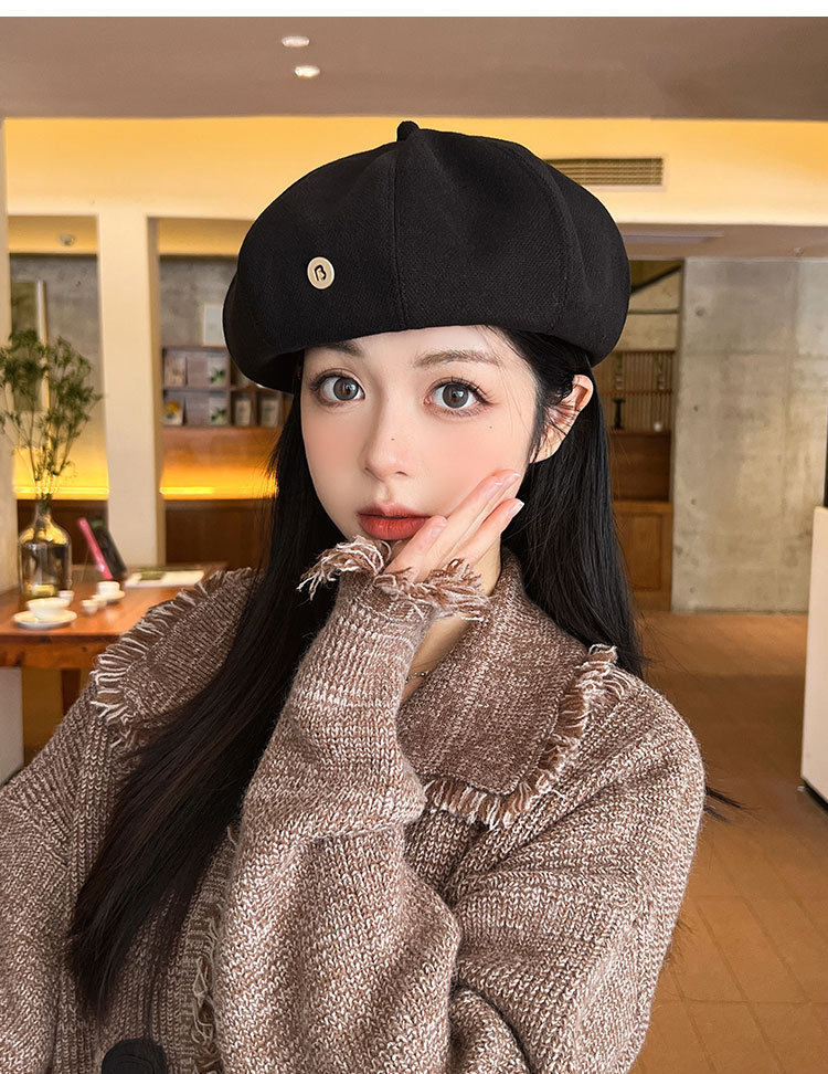 Classic Women's Beret Hat For Autumn And Spring Elegant Style_voghion.com