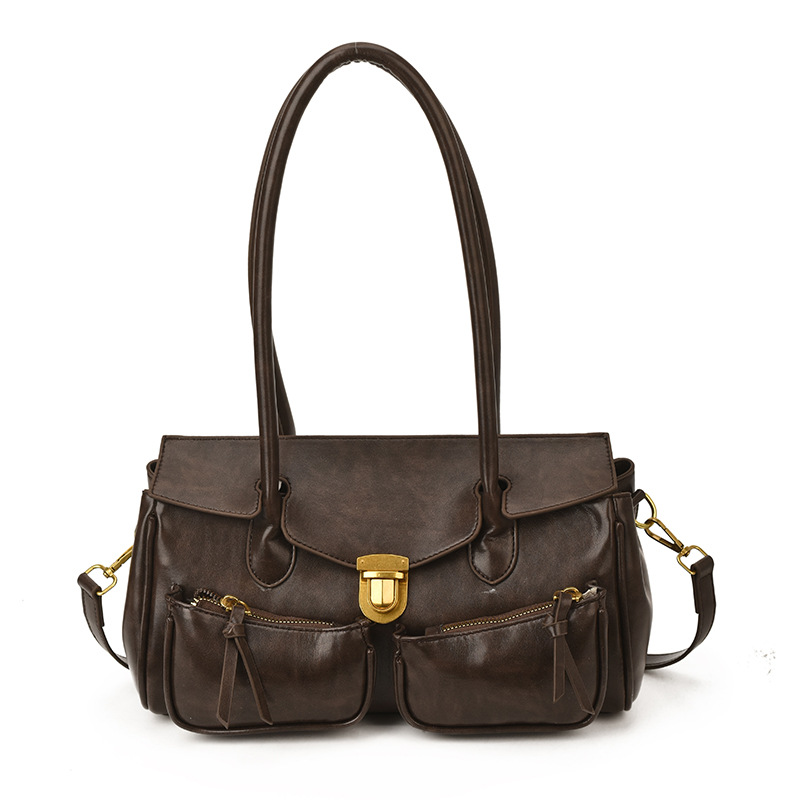 Bolso de mujer de explosión transfronteriza, bolso de tracción retro, bolso de viaje, bolso de hombro, maletín de brazo, bolso de hombro