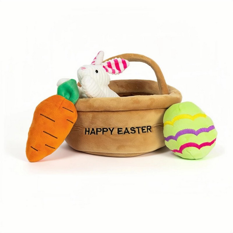 跨境新款 Easter Dog Toys 复活节宠物玩具套装 耐啃咬毛绒狗玩具