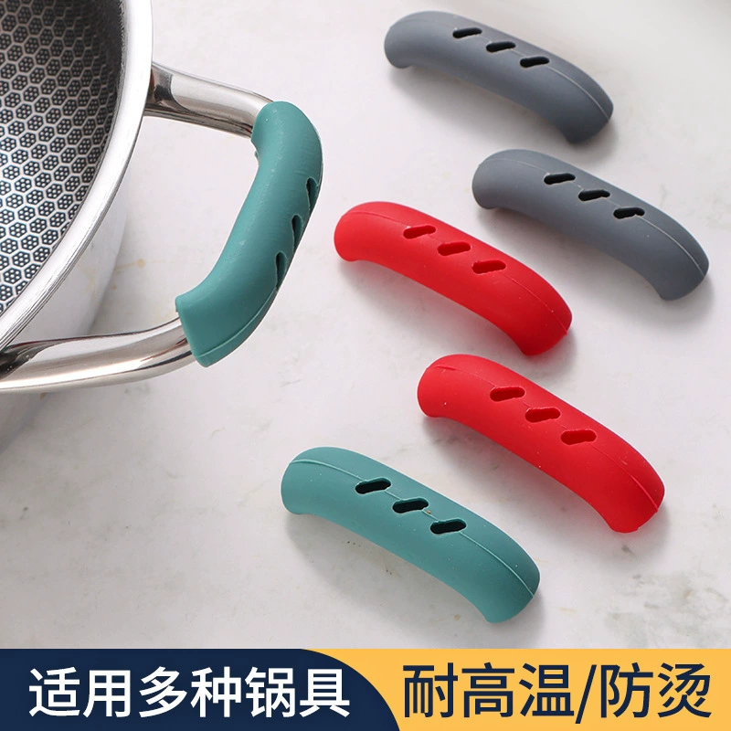 Силиконовая ручка для кастрюль Крышка для ушей Устойчивая к высоким температурам Износостойкая Крышка для кастрюли Ручка с теплоизоляцией Ручка с защитой от ожогов Кастрюля Пароварка Горшок для супа