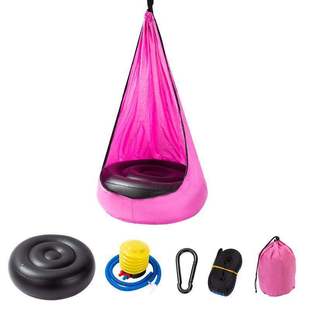 New Children's Hanging Chair European and American Portable Parachute Cloth Swing Bed Indoor Courtyard Creative Hanging Chair with Inflatable Cushion