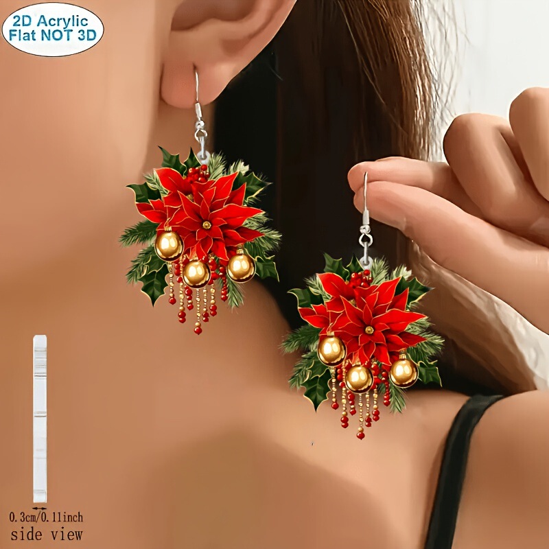 Cross-border Amazon best-selling gold-plated floral earrings, featuring exquisite and fashionable designs with a unique and stylish aesthetic, perfect for Christmas and holiday occasions Cross-border Amazon best-selling gold-plated floral earrings, featuring exquisite and fashionable designs with a unique and stylish aesthetic, perfect for Christmas and holiday occasions