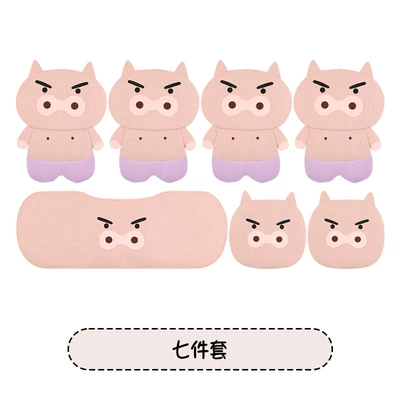Cushion, Universal for All Seasons, Multi-Piece | Seat cushion, seat cover - linen-wrapped-piggy-man-seven-piece-set