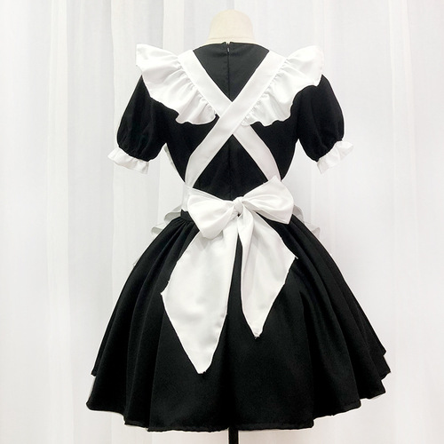 Japanese black classic maid outfit Alice soft girl Lolita Lolita maid skirt cafe dress
