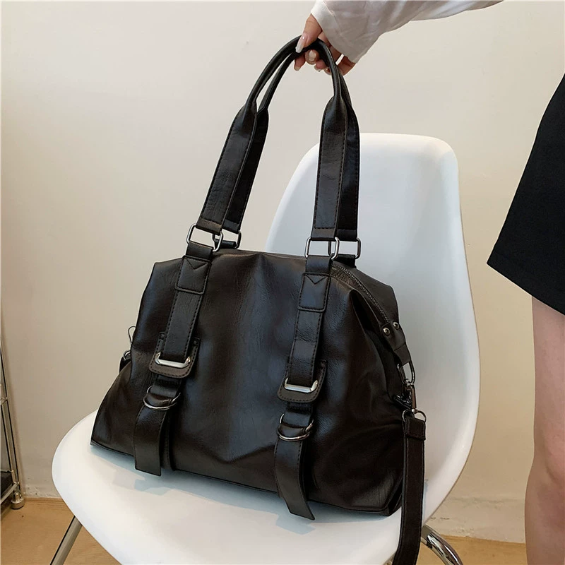  Retro One-Shoulder Bag, Capacious Purse, 22×11×10.8 cm, Lightweight 0.54 kg