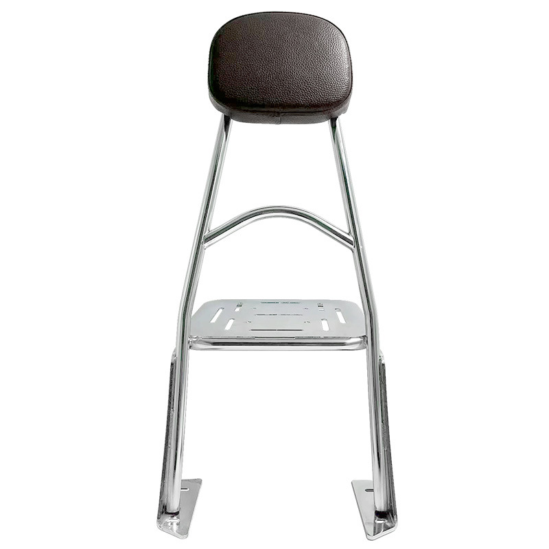 Backrest Back Cargo: Zongshen Motorcycle tail - indian-style-backrest-rear-cargo-rack-silver