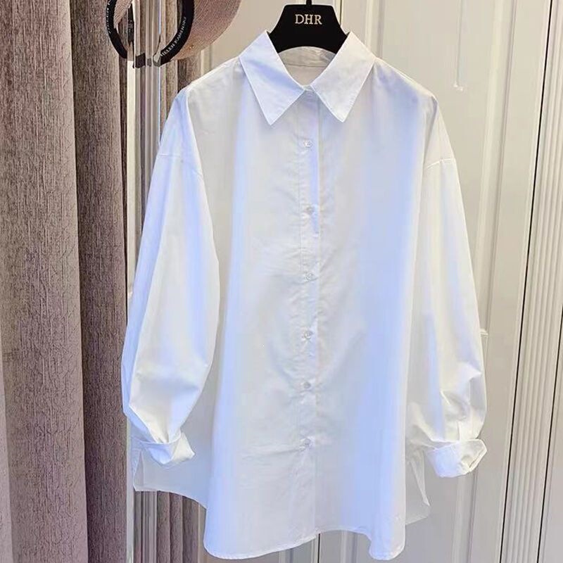 2026 Women's Spring and Autumn Thin Shirt Jacket Korean Style Fashion Loose Plus Size Layered Shirt for Petite Women Trendy