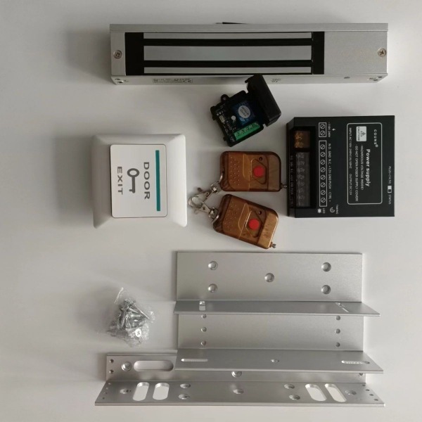 Control de acceso control remoto inalámbrico 280kg cerradura magnética puerta de madera cerradura electromagnética sistema de control de acceso comunitario conjunto completo interruptor oculto