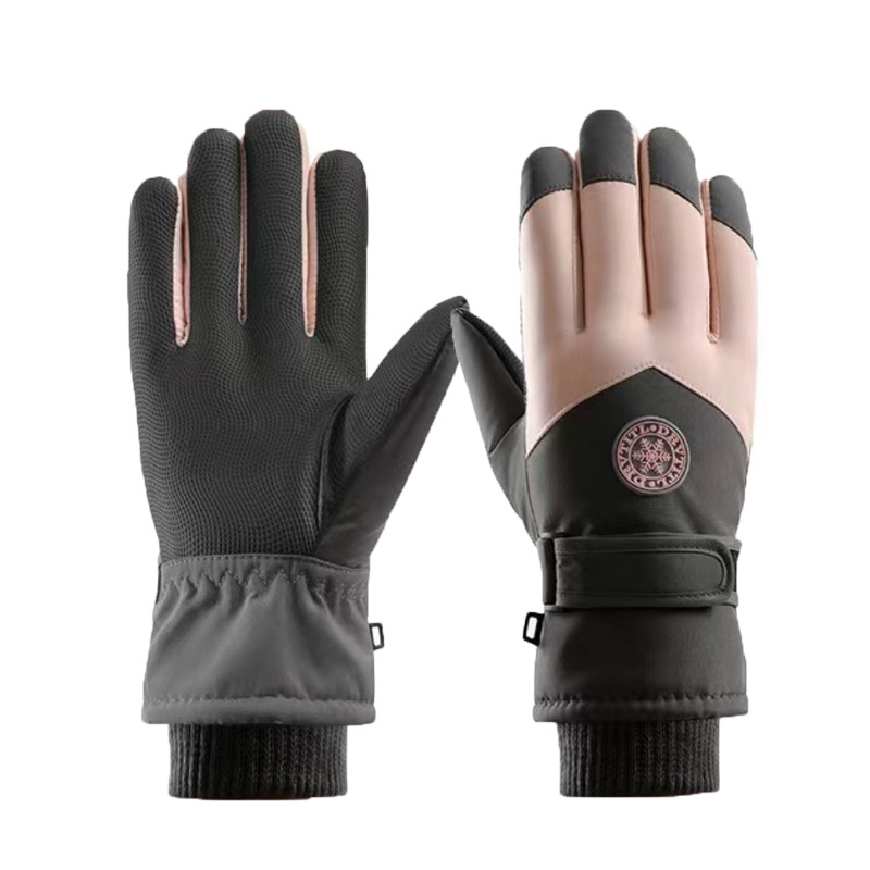 直版圆标滑雪灰桔--女款