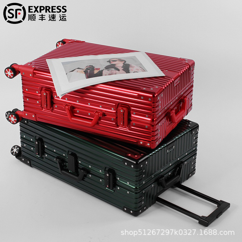 All aluminum magnesium alloy trolley case 24 inch universal wheel female luggage case male metal boarding case 20 Hard Case 29 suitcase