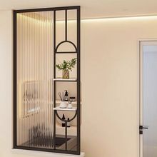 现代简约卫生间玻璃屏风干湿区洗手台半墙小屏风入户客厅隔断供应