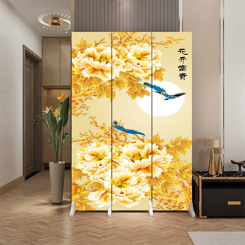 Fábrica directa de entrada doméstica china en la puerta frente a la partición de la sala de estar de la oficina del dormitorio cubierta plegable móvil