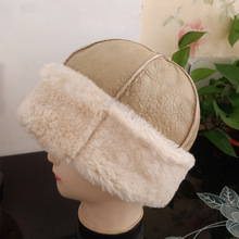羊皮帽子纯手工皮毛一体地主帽瓜皮帽冬季防寒防风加绒保暖护耳帽