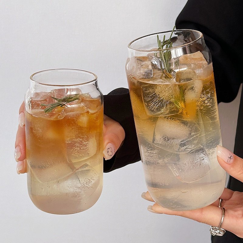 Cans Coke Cup Borosilicate Glass Bubble Juice Cup Household Transparent Latte Coffee Milk Glass