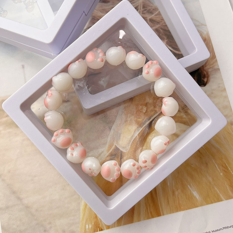 Simple Style Paw Print Resin Beaded Stoving Varnish Unisex Bracelets 1 Piece
