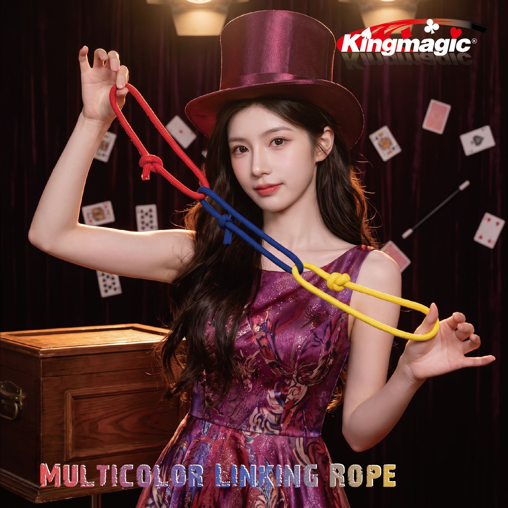 Three-color large chain three-rope chain King Magic magic props…