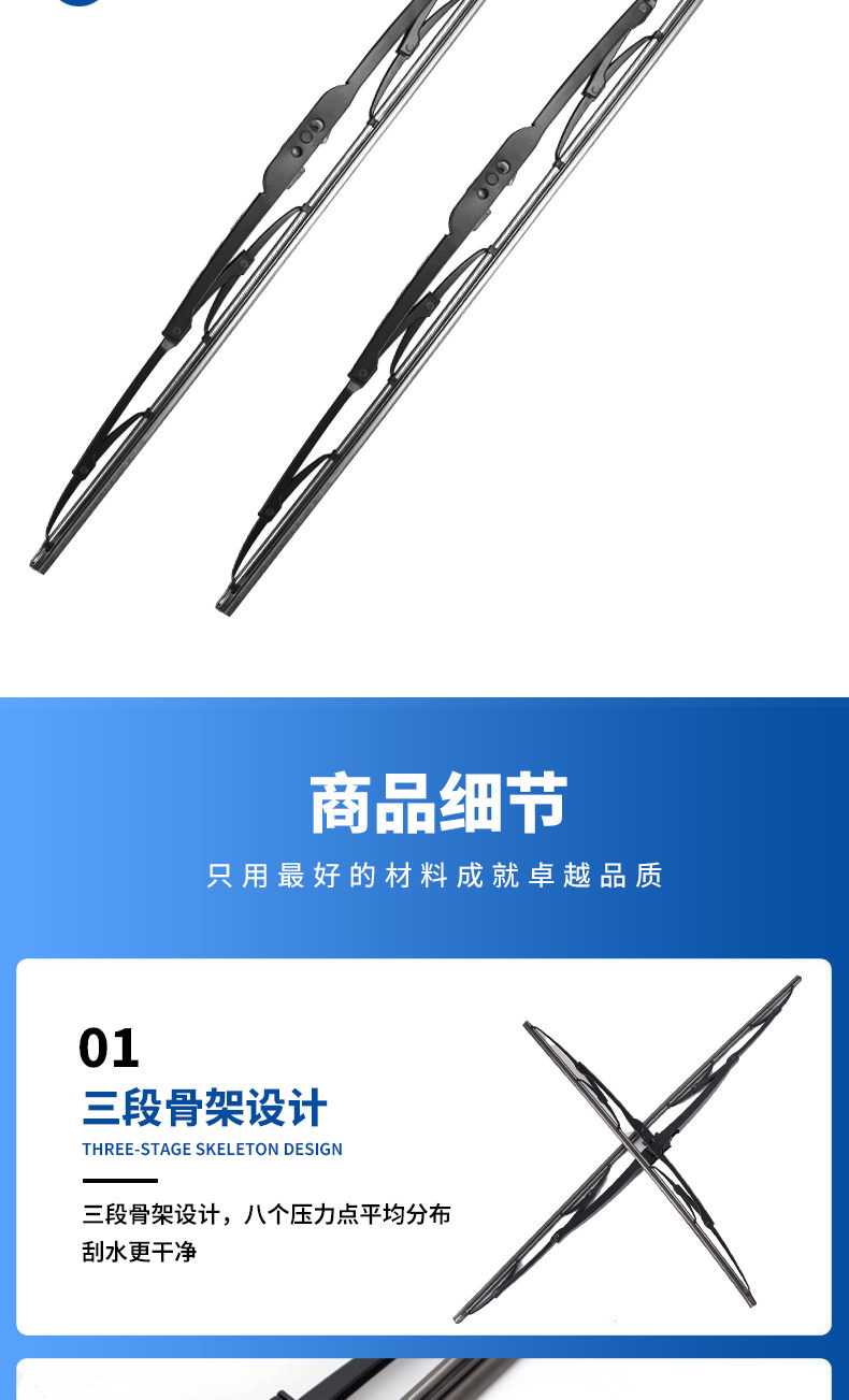 Shenghao electric three-wheeled and four-wheeled vehicle wipers with a metal frame are specifically designed for elderly mobility scooters and are compatible with new energy vehicles