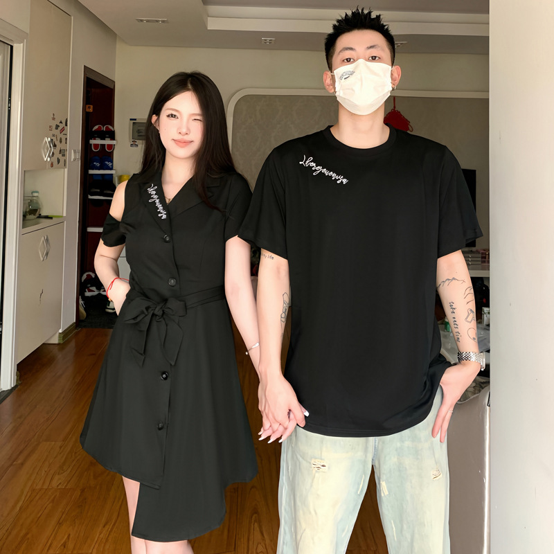Summer short couple clothing for beloved, dress