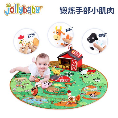 jollybaby game mat gift box 0-3 years old baby crawling mat crawling mat early education educational parent-child interactive toy