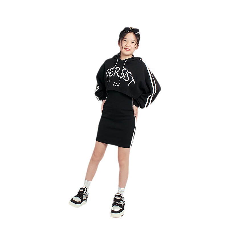 Primavera nueva ropa para niños traje de vestir para niñas mediano y grande moda para niños deportes conjunto de dos piezas traje para niños al por mayor