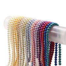 工厂2mm-20mm玻璃仿珍珠染珍珠圆珠直孔上百种颜色可选饰品服装配