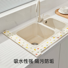 四季通用水槽吸水木質綿キッチンテーブル面吸水マット洗面台吸水条神器清潔拭き